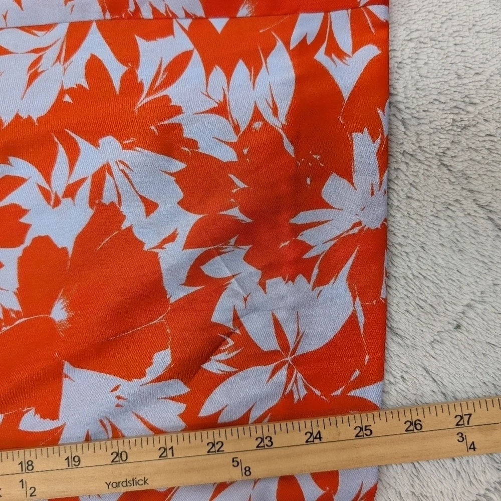 J. Crew Pants Set Womens 8 Large Orange Ratti Falling Leaves Halter Top Ruffle